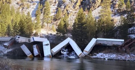 About 25 train cars derail in Montana, no injuries reported